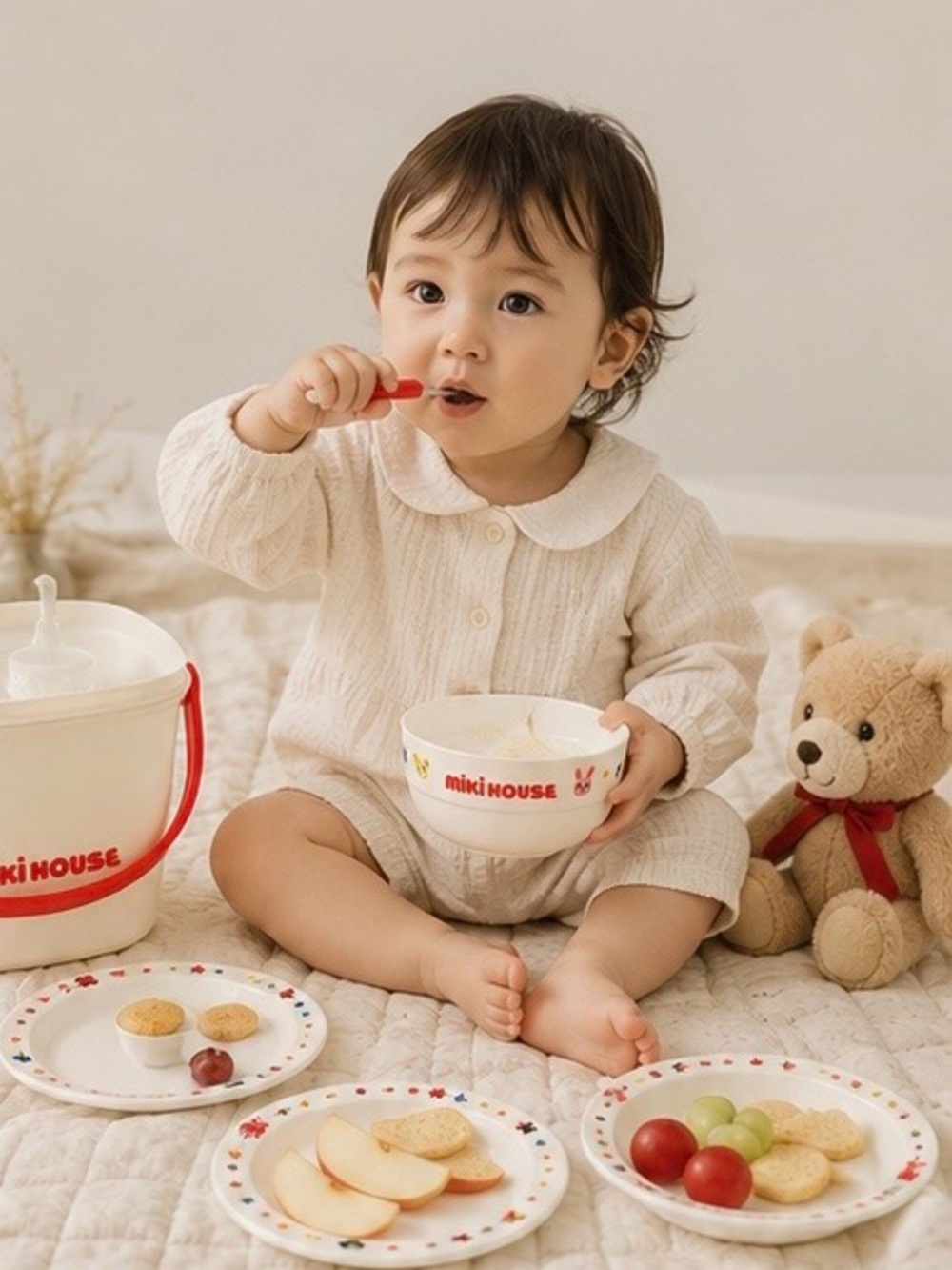 Miki House Kids 3-Set of Dinnerware